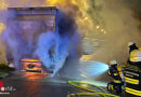 Bayern: Müllhäuschen- und Lastwagen-Brand in München