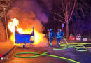 D: Wohnwagen in Celle in Vollbrand