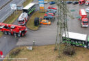 Oö: Festgefahrenen 3-Achser in Timelkam mit Kranseilwinde geborgen