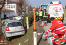 Oö: Reanimation → Autolenker nach medizinischem Notfall bei Buchkirchen / Marchtrenk verunfallt