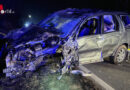 Stmk: Ein Fahrzeug nach Kollision mit anderem Auto auf B 76 bei Lannach am Dach