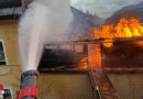 Stmk: Nebengebäude mit Sauna in Landl in Flammen