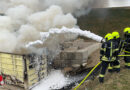 Nö: Elektrogeräte-Container in Dietersdorf / Hollabrunn in Vollbrand