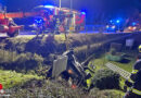 Nö: Pkw rammt in Krummnussbaum Verkehrsinsel und wird in Garten geschleudert