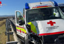 Bgld: Autoüberschlag auf S 31 → Rettungsfahrzeug prallt gegen Unfall-Pkw