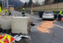 Stmk: Pkw kollidiert auf A 9 bei Mautern mit Betonleitwänden