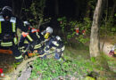 D: Nächtlicher Höhenretter-Einsatz von Felshügel in Königswinter