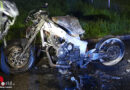 Oö: Vollbrand eines Motorrades in Wels