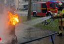 D: Bitumofen und Küche in Dresden in Brand geraten