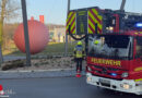 D: Rote Kugel in höchster Gefahr → Feuerwehr verhindert möglichen Absturz