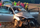 Nö: Lenker nach Autoüberschlag bei Pinnersdorf in Haag befreit
