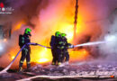 Oö: Vollbrand eines Lastwagens in Pannenbucht der A 8 bei Pichl bei Wels