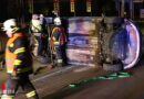 Oö: Fahrmanöver misslungen: Auto nach Ausfahrt aus Kreisverkehr in Wels umgestürzt