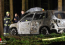 Oö: Fluchtauto nach Bankomatsprengung in Waldstück bei Aichkirchen abgefackelt