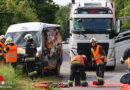 Oö: Personenrettung nach Zusammenstoß zwischen Kleintransporter und Lkw in Wels
