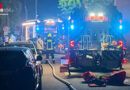 D: Feuerwehr löscht brennende Fahrzeuge in Tiefgarage in Bergheim → starke Rauchentwicklung, mehrere Pkw betroffen