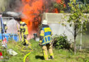D: Vollbrand einer Gartenbude mit 800 Liter Heizöl-Austritt in Bremerhaven