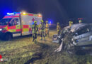 Bayern: BMW mit hoher Geschwindigkeit von A8 abgekommen und mehrmals überschlagen: Fahrer eingeklemmt, Beifahrerin aus Auto geschleudert