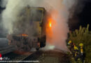 Oö: Zugbrand auf der Pyhrnbahnstrecke → Oberbauwagen brennt