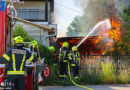 Oö: Brand bei Garage: Übergreifen der Flammen auf Wohnhaus in Marchtrenk in letzter Minute verhindert