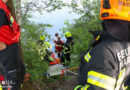 Oö: Bub nach Sturz über Böschung durch Feuerwehr aus der Traun gerettet