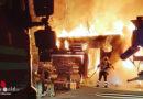 Bayern: Mehrere Baucontainer in München in Flammen
