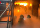 D: Auricher Atemschutzgeräteträger absolvieren intensiven Fortbildungssonnabend → Gasfeuer mit Vernebelung