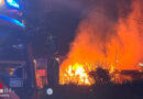 Bayern: In Vollbrand stehendes Gartenhaus in Augsburg