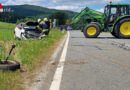 Nö: Ein Todesopfer bei Pkw-Motorrad-Frontalkollision bei Münichreith-Laimbach
