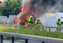 Sbg: Vollbrand eines VW-Bus-Campers am Grenzübergang Walserberg