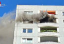 D: Feuer in Wohnung in der 15. Etage eines Hochhauses in Dresden → ein brandverletzter Fw-Mann