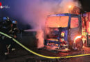 D: Nächtlicher Brand eines Lastwagens in Celle