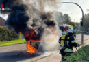 D: Erdgas-Caddy in Aurich in Flammen