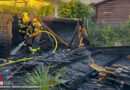 Oö: Brand einer Gartenhütte in Kronstorf