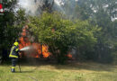 Bgld: Gartenhütte und Unterstand in Mattersburg in Vollbrand