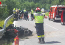 Stmk: Rettunsghubschrauber-Einsatz nach Motorradunfall auf der B 23 im Bereich Krampen
