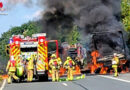 D: Lkw-Brand auf der A 44 im Bereich von Ratingen / Düsseldorf