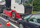 Bgld: Pkw prallt auf der A4 gegen auf Anhänger stehenden Lastwagen