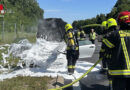 Bgld: Schaumeinsatz bei Autobrand auf der S 31 bei Mattersburg
