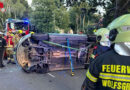 Nö: Pkw touchiert in Laab im Walde anderes Auto → Pkw in Seitenlage