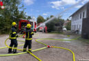 Oö: Brand einer Holzfassade und Bergung eines Traktor