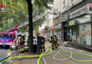 D: Kellerbrand mit Personenrettung im Essener Stadtkern → Brandrauch breitet sich in mehreren Gebäuden aus