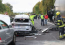 Oö: Unfall mit fünf Fahrzeugen: Sperre der A 9 bei Ried im Traunkreis