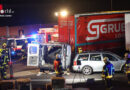 Oö: Transporter kracht auf Rastplatz der A 8 auf Sattelschlepper → Mann schwer eingeklemmt