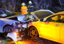 Oö: Aufräumarbeiten nach Frontalunfall zwischen zwei Autos in Thalheim bei Wels