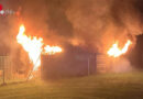 Schweiz: Clubhaus in Derendingen in Vollbrand