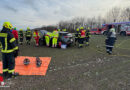 Bgld: Pkw kollidiert beim Überholen bei Leithaprodersdorf mit landw. Fahrzeug