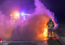 D: Auto brennt auf A 2 bei Porta Westfalica