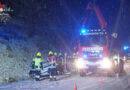 Nö: Pkw-Lenker auf schneebedeckter B 5 bei Waidhofen / Thaya verunfallt