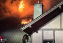 Schweiz: Wohnhaus-Dachstuhl in Vollbrand → Alertswiss warnt Dorf